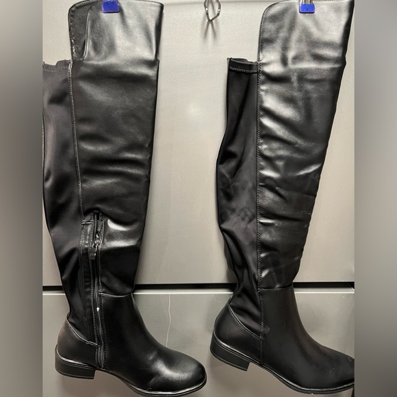 Classic Black Knee High Riding Boots - Picture 1 of 7